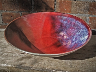 hand-thrown red stoneware bowl by peter downey
