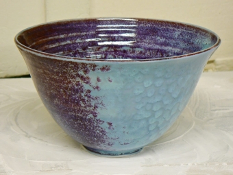 porcelain bowl with reduction glaze by peter downey