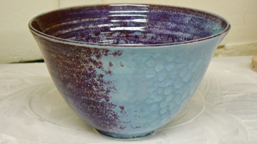 porcelain bowl with reduction glaze by peter downey